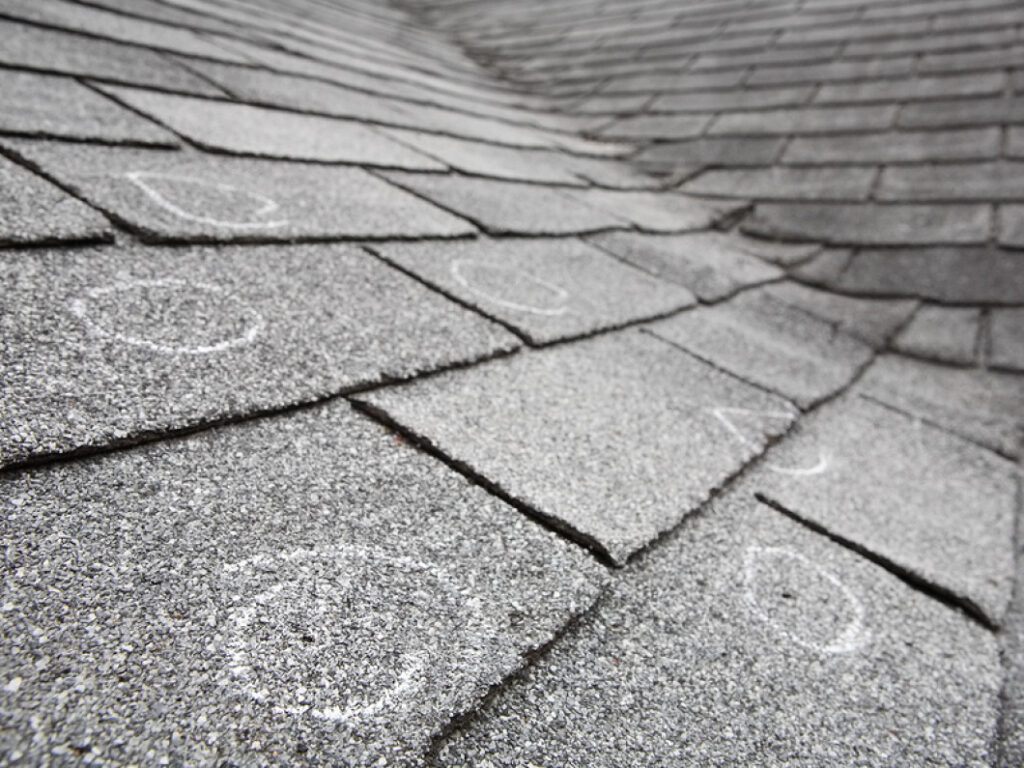 Sever hail damage to roof