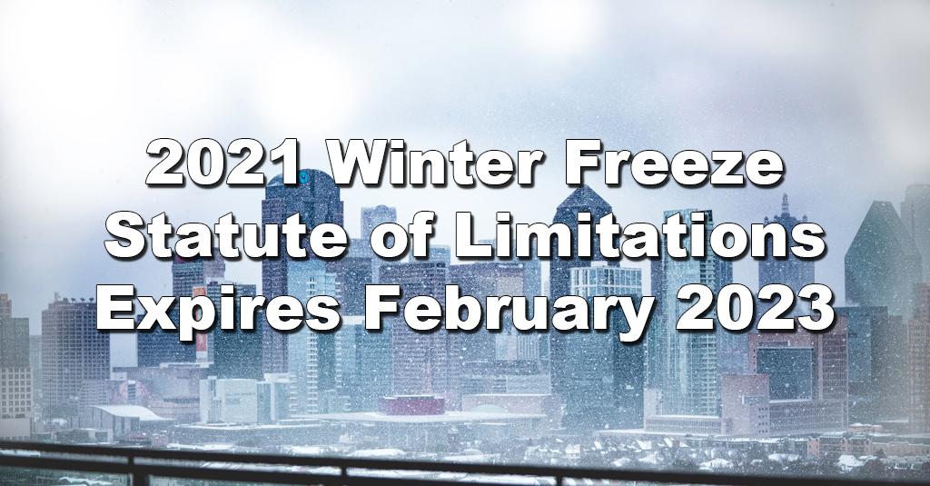winter freeze statutes of limitation expires