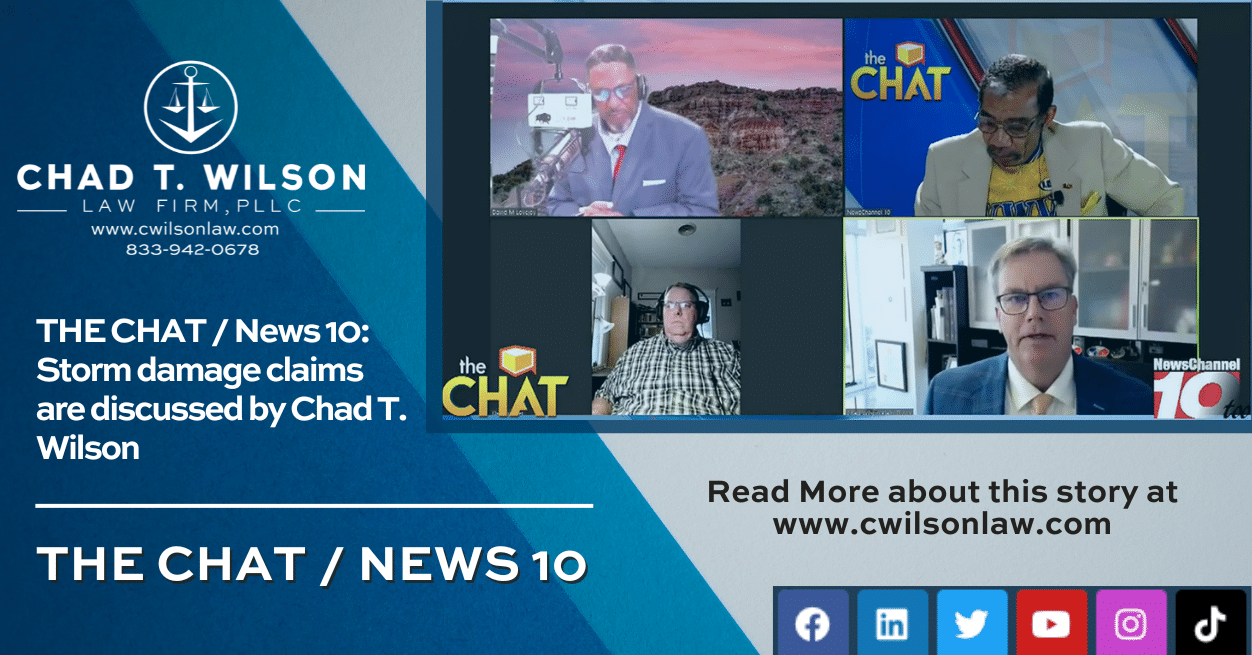 THE CHAT / News10: Storm damage claims are discussed by Chad T. Wilson