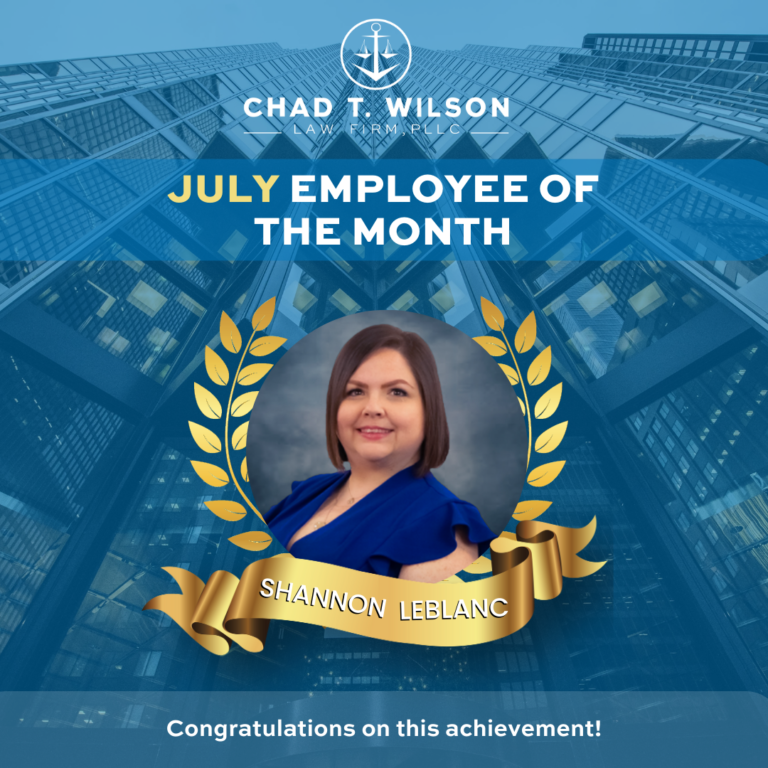 Chad T. Wilson July 2023 Employee of the Month Shannon LeBlanc