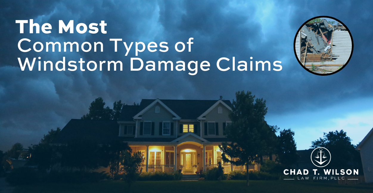 Most common types of windstorm damage claims