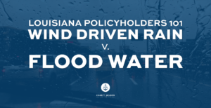Wind driven rain versus flood water