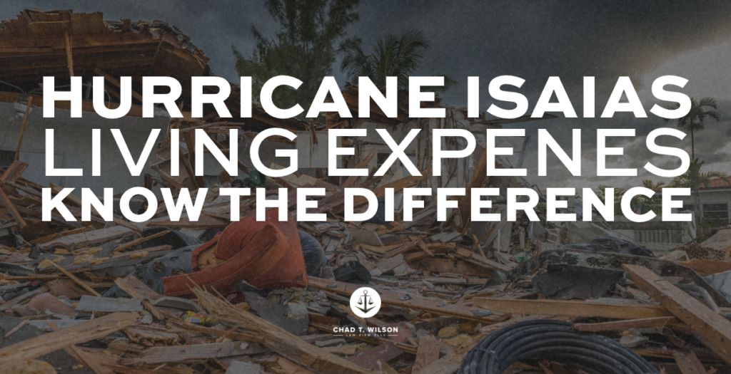 Hurricane Isaias additional living expenses
