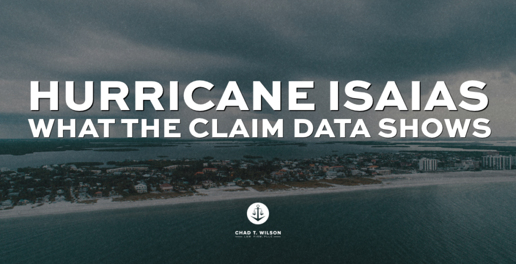 Hurricane Isaias insurance claim data