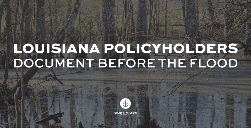documenting flood damage in Louisiana